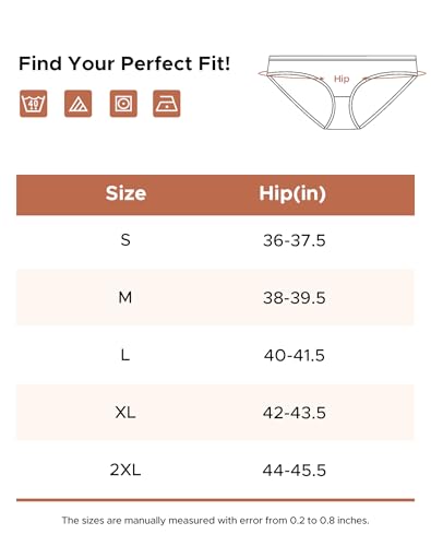 Image of INNERSY Women's Cotton Underwear Low Rise Hipster Panties 6-Pack