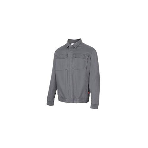 Blouson de travail 100% coton Velilla 240g gris pour chantier veste homme 106003