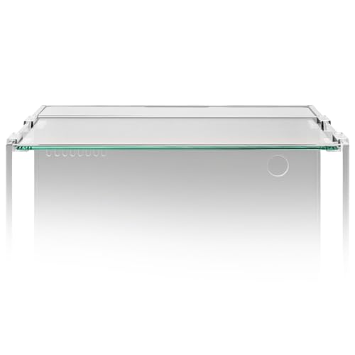 Ultum Nature Systems Tank Lid for Rimless Aquariums - Ultra Clear Glass Cover With Clips - 30A Dual AIO