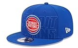 New Era Mens Draft 2023 9fifty Snapback Hat Cap (US, Alpha, One Size, Royal Blue, Detroit Pistons)