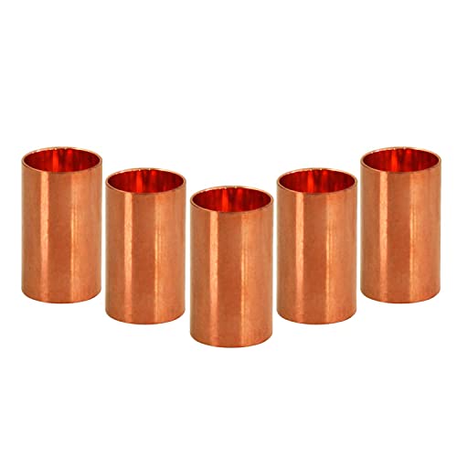 Supply Giant DDDQ0034-5 Straight Copper Coupling Fittings with Sweat Ends and Dimple Tube, 3/4 Inch by Supply Giant - Used condition - CA$9.47