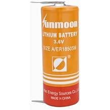 1-Pack ER18505M 3.6V 3200mAh Non-Rechargeable Lithium Battery ER18505H with Soldering Feet