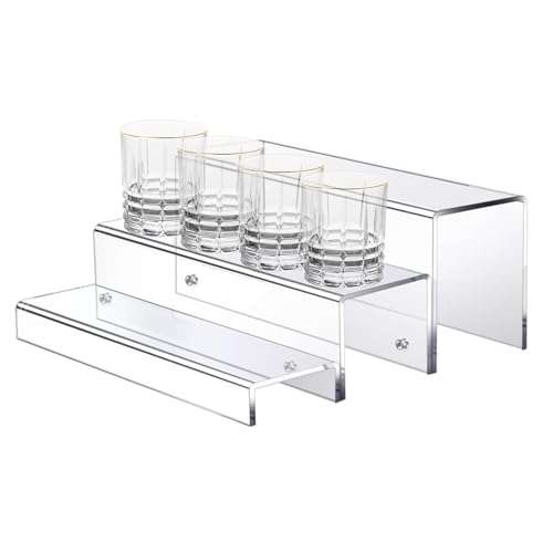 Estante acrílico de 3 niveles para exhibición