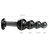 XoticPlay Glas Masturbation Perlen Anal Plug Dildo Glasdildo Analkugeln Penis Crystal Butt Plug Sex Toy für Männer/Frauen Masturbation Black #4
