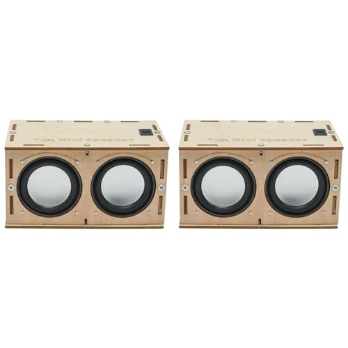 Immagine prodotto: BLASHRD 2X Kit Scatola Altoparlante Bluetooth DIY L'Amplificatore Audio Elettronico Costruisce Il Tuo Suono Altoparlante Bluetooth Portatile con Nel Legno