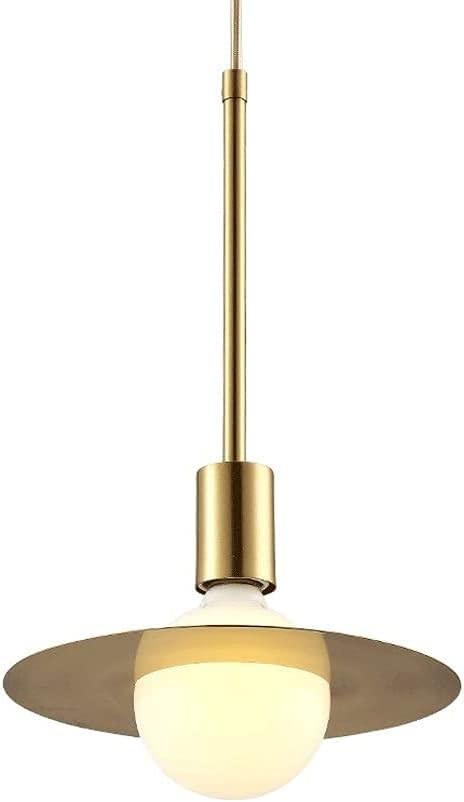 Lámpara de latón minimalista y cristal esférico de alta gama