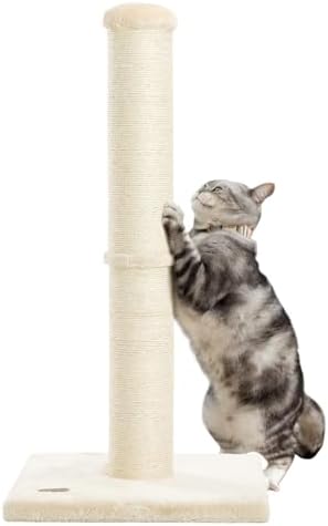 34inch Cat Scratching Post with Natural Sisal Rope 4.3Inch Large ...