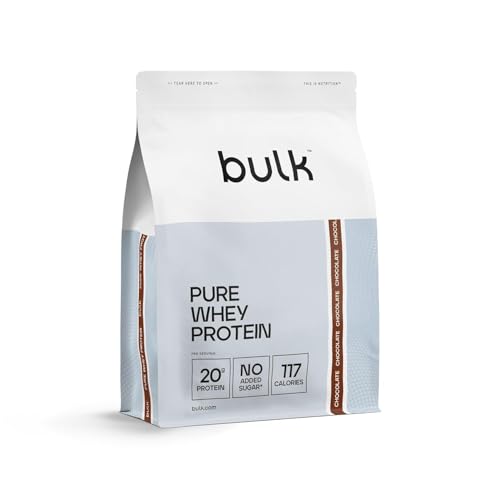 Image of Bulk Pure Whey Protein Powder, 900 g (1.98 lb), Chocolate | 20g Protein per Scoop | Muscle Growth & Recovery | Whey Concentrate | Vegetarian