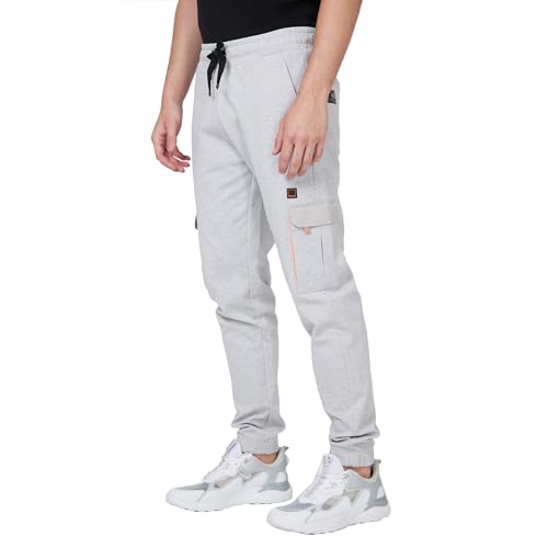 Image of Spykar Ankle Length Mid Rise Regular Fit Trackpant for Men