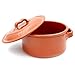 Ceramica Edgar Picas Handmade Traditional Portuguese Pottery Clay Terracotta Cazuela Cooking Pot With Lid (N.2 (7.25