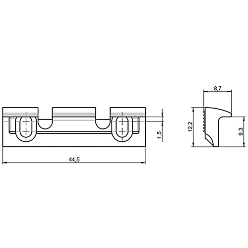 EFF-EFF 128.130011 40 Effeff Aufschraubstück 118 FaFix für elektrischer Türöffner Türbeschlag, Stahl verzinkt 128.130, Silber