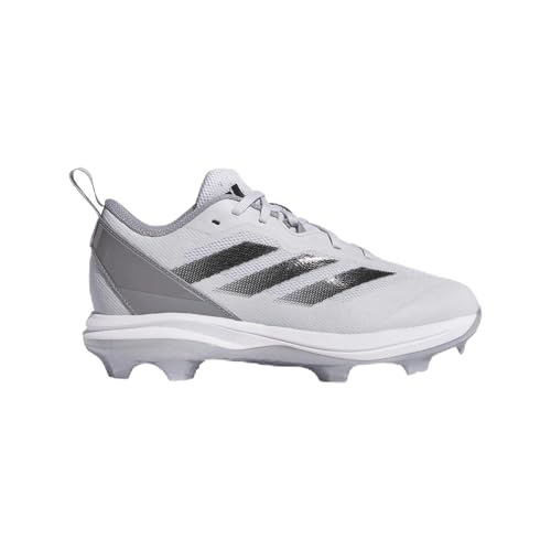 adidas Adizero Instinct Softball Shoes (Little Big Kid) Sneaker, Team Light Grey/Black/Grey, 5.5 US Unisex