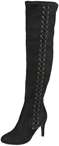 Journee Collection Womens Abie Tru Comfort Foam Wide Calf Stiletto Over The Knee Boots Black 8 Wide WOMENS US | Image 6