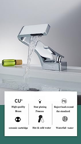 Mitigeur de salle de bain blanc contre les traces d'eau pour lavabo