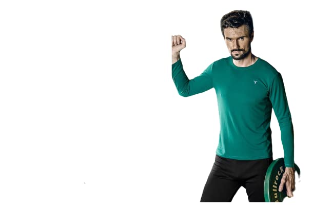 TECHNOSPORTS Men's Polyester Round Neck Solid Regular Fit T-Shirt | Pack of 1 | OR 17 BS-P