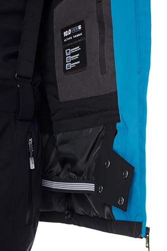 Foto von killtec Herren Ksw 45 Mn Jckt Skijacke/Funktionsjacke Mit Abzippbarer Kapuze Und Schneefang, Schwarz Blau, S EU