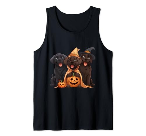 Carino Halloween Chocolate Lab Dogs Labrador Retriever zucca Canotta