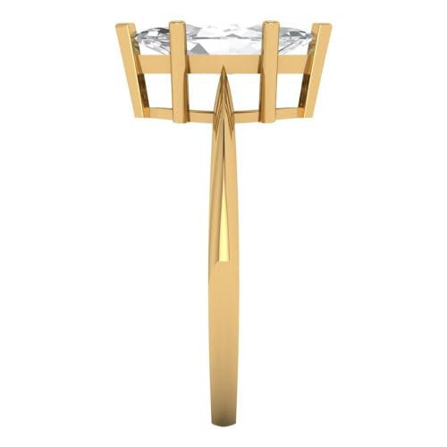 1.5 ct Marquise Cut Created Clear Diamond 14kYellow Gold Solitaire Wedding Engagement Bridal Promise Ring3