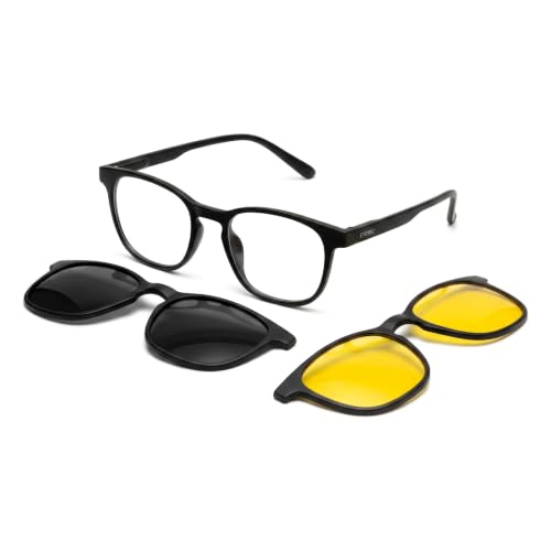 Image of 3-in-1 Magnetic Clip On Sunglasses for Men & Women