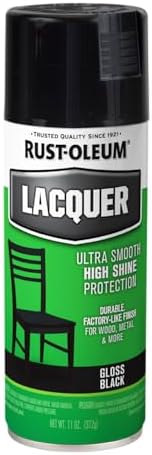 Rust-Oleum 1905830 Lacquer Spray Paint, 11 oz, Gloss Black