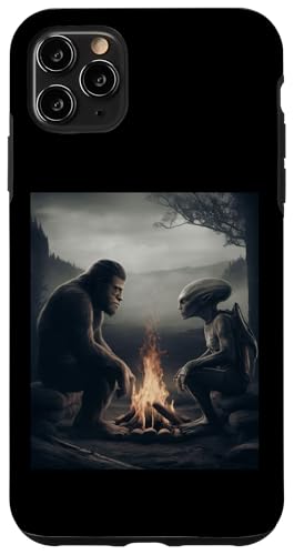 Bigfoot and Alien Campfire Adventure - Nature Hiking Tee X}zP[X iPhone 11 Pro Max p