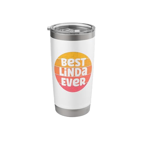 Linda Name Retro Sunset Graphic Best Linda Ever Stainless Steel Insulated Tumbler