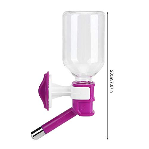 Fonte de água potável de animal de estimação roxo para gatos, fonte de bebida para cães Garrafa de á