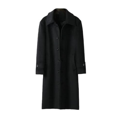 Trench en laine homme noir style britannique pour vos sorties en ville XS