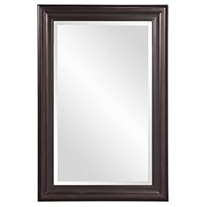 Howard Elliott George Rectangular Oil Rubbed Bronze Wall Mirror, Rectangle Hanging Wood Framed Vanity Mirrors for Home Decor, Living Room, Bathroom, Bedroom, or Hallway, 24 x 36 Inch