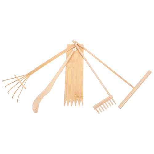 LALADEFIEE 5 Stück Teiliges Japanisches Zen Gartenset Miniatur Bambus Sandrechen Sandtisch Werkzeug Robust Leicht Tragbar für Meditative Dekoration und Garten Zubehör LALADEFIEE 5 Stück Teiliges Japanisches Zen Gartenset Miniatur Bambus Sandrechen Sandtisch Werkzeug Robust Leicht Tragbar für Meditative Dekoration und Garten Zubehör