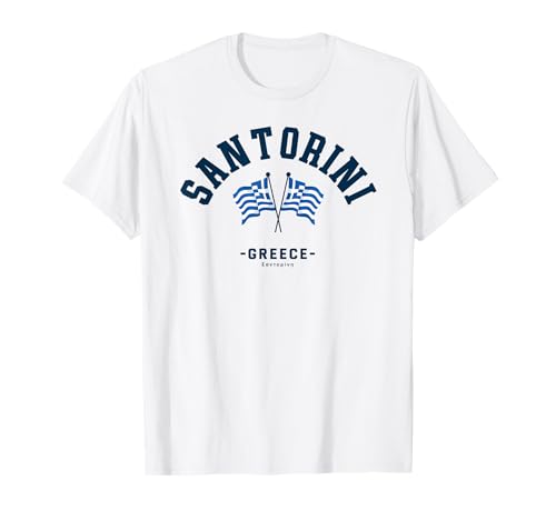 Voyage en Famille à Santorin en Grèce Santorin Cadeau Greek Charm T-Shirt