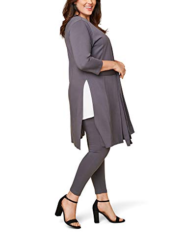 Fruit of the Loom Women's Plus Size Ponte Open Front Long Cardigan2