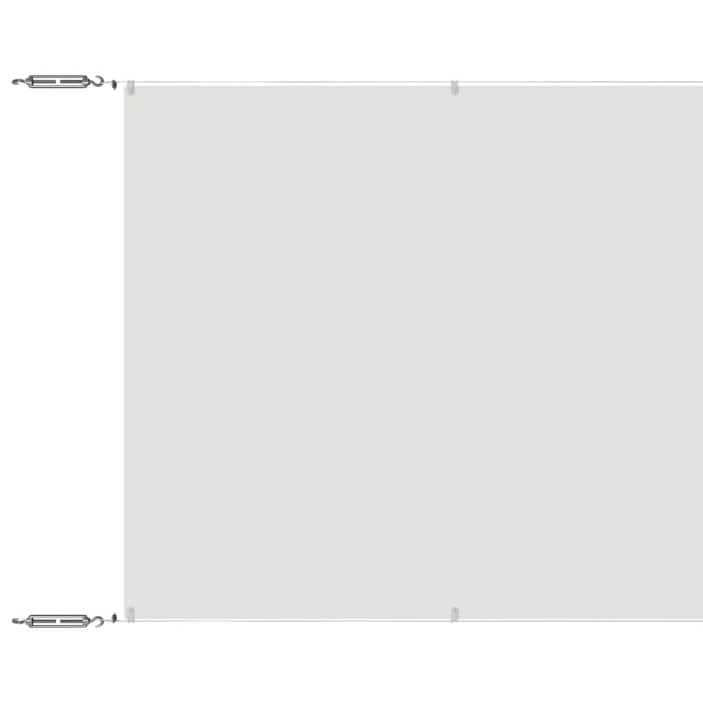 Écran de balcon vertical blanc 140x800 brise-vue en tissu Oxford contre le vent