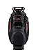 Sun Mountain Men's C130 Lightweight Cart Golf Bag 14-Way Top - 11 Pockets, Smart Dual Strap System, Push-Electric-Riding Cart Compatible Compression Base, 2026 Model - Black-Steel-Red