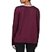 Nautica Womens Long Sleeve Crewneck Sleep Shirt Pajamas Top - Lightweight, Breathable Soft and Cozy Sweater Knit Sleepwear & Loungewear PJs Tops for Women, Burgundy, XL