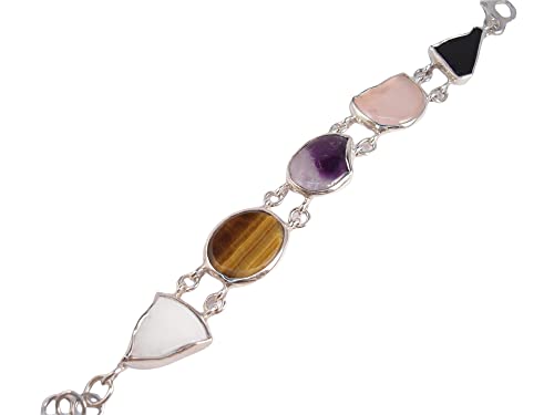 Bracelet en argent 925 obsidienne fini les bijoux ternes
