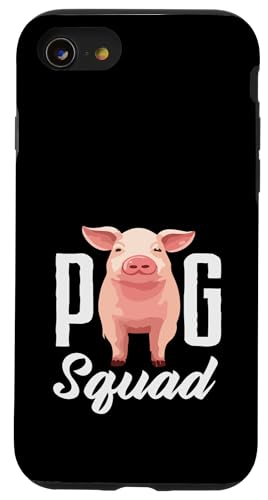 Pig Squad Team Crew Farmer Group �t�@�[���A�j�}���s���N �X�}�z�P�[�X iPhone SE (2020) / 7 / 8 �p