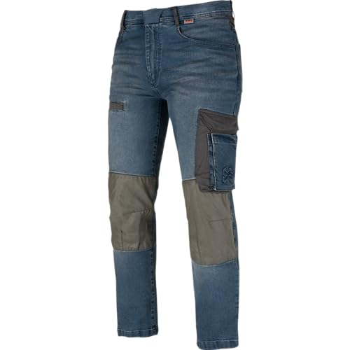 WÜRTH MODYF Arbeitsjeans Janus - professionelle Arbeitshose für Herren - Arbeitsjeans mit YKK Reissverschluss aus recycelten Materialien - in der Größe 52 in Blau