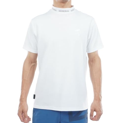 Admiral GOLF(アドミラル ゴルフ) メンズ ゴルフウェア カラタッチ ランパントモックネックシャツ ホワイト 3Lサイズ ADMA619