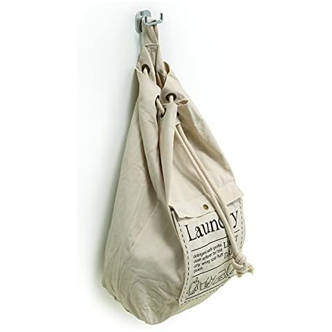 GEDY G-Baggy Laundry Bag Backpack Size & Weight: 60 x 34 x 15 cm & 0.5 kg, Fabric Linen Holder, Champagne/Cream Finish, R&D Design, 2 Year Warranty, Unique Cover