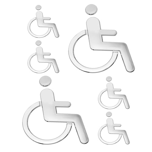 Panneaux toilettes handicapés autocollants haute visibilité contre les erreurs de signalisation