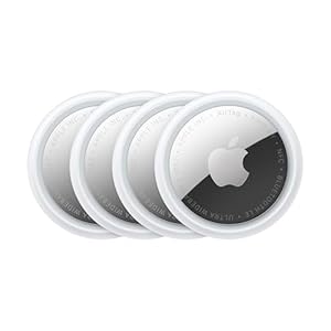 Apple AirTag (2nd Generation) – 4 Pack: Tracker for Keychain, Wallet, and More; Locator with Sound; Simple One-Tap Setup with iPhone or iPad; Key Finder with up to 1.5X Precision Finding Range*
