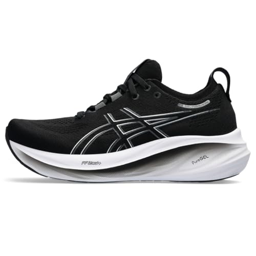 ASICS Women's Gel-Nimbus 26 Running Shoes, 9, Black/Graphite Grey