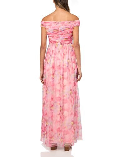 Image of Adrianna Papell Sweetpea Print Tulle Gown