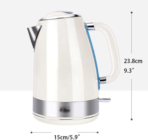 Tetera eléctrica de acero inoxidable 1.7 litros blanca miniatura 3