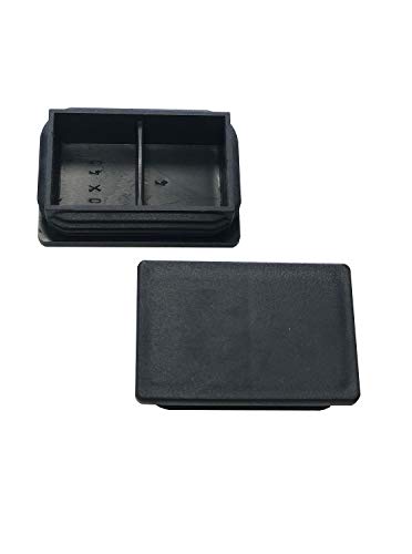 Tapón de tubo negro para tubo rectangular 100 x 50 mm – WS 2,00-3,00 mm || 1 unidad