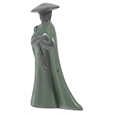 Choix idéal : parfait pour les jardins miniatures, ce modèle de rehausse visuel de vos bonsaïs ou compositions végétales, les rendant plus attrayants. statuette de japonaise délicate pour pot de fleurs