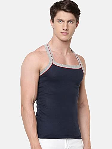 Image of RAMRAJ COTTON Men's Super Combed Cotton Round Neck Vest /Banian | Soft Breathable Sleeveless Undershirt