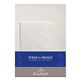 Clairefontaine - Ref 62716L - G.Lalo Correspondence Set - 10 x A4 (21 x 29.7cm) 100gsm Sheets + 5 x Gummed Lined DL (11 x 22cm) Envelopes - Vergé de FR - White