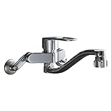 キッチン用シングルレバー混合水栓 エコハンドル スポット微細シャワー220mm 上向吐水パイプ キッチンシャワー付 RSF-863YB [並行輸入品]